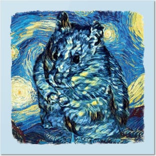 Hamster Van Gogh Style Posters and Art